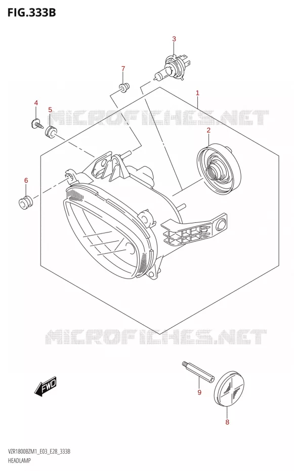 PHARE Suzuki MOTO 1800 BOULEVARD 2021  VZR1800BZ M1 (E03,E28,E33)