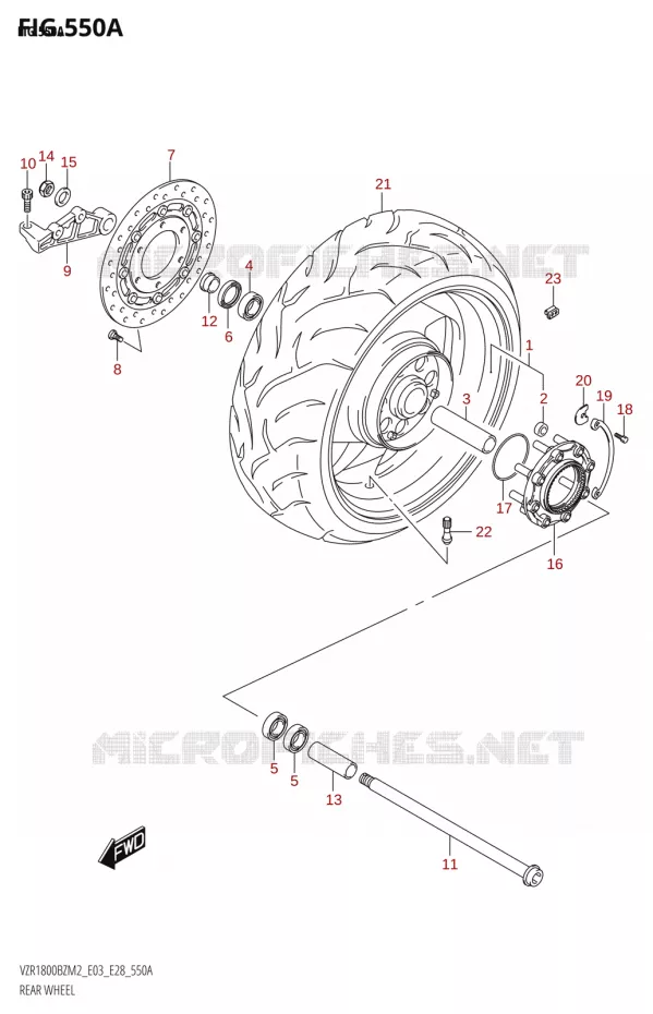 ROUE ARRIERE Suzuki MOTO 1800 BOULEVARD 2022  VZR1800BZ 2022 M2 (E28)