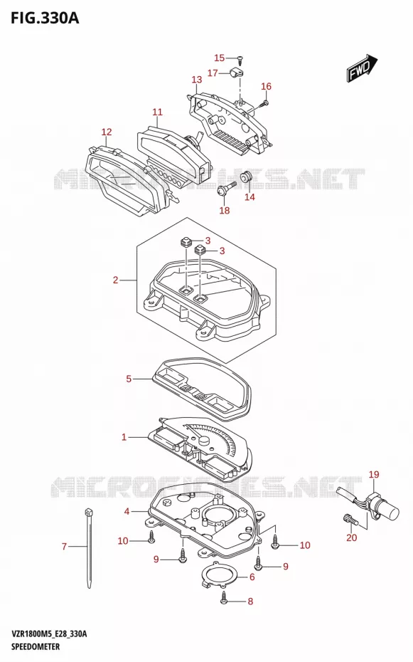 SPEEDOMETER Suzuki MOTO 1800 BOULEVARD 2025  VZR1800 2025 M5 (E28)