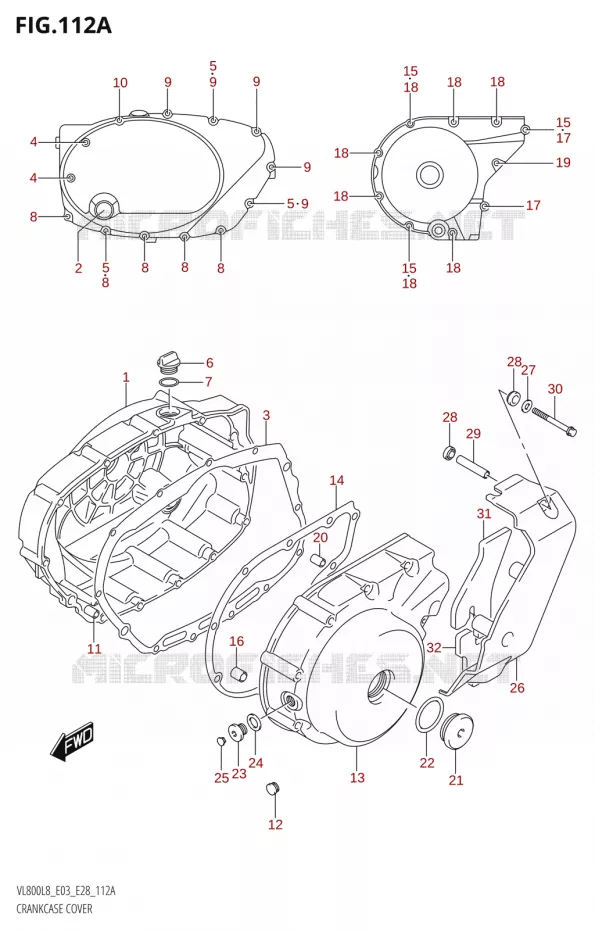 COUVERCLES DE CARTERS Suzuki MOTO 800 BOULEVARD 2018  VL800 2018 L8 (E28)