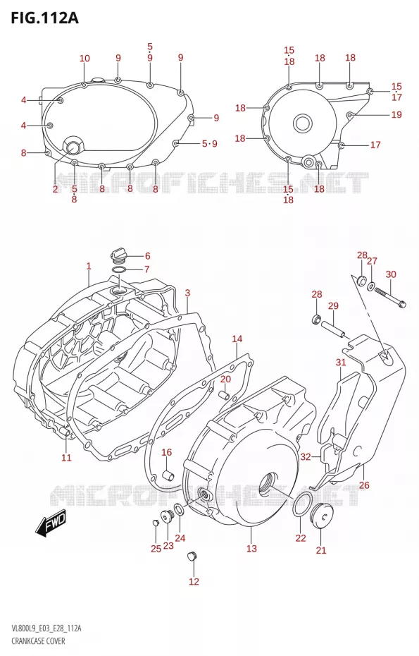 COUVERCLES DE CARTERS Suzuki MOTO 800 BOULEVARD 2019  VL800 2019 L9 (E28)