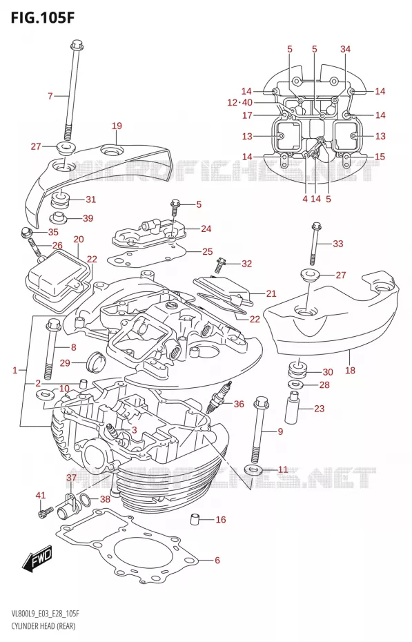 CULASSE (REAR) (VL800T:L9:E33) Suzuki MOTO 800 BOULEVARD 2019  VL800 2019 L9 (E28)