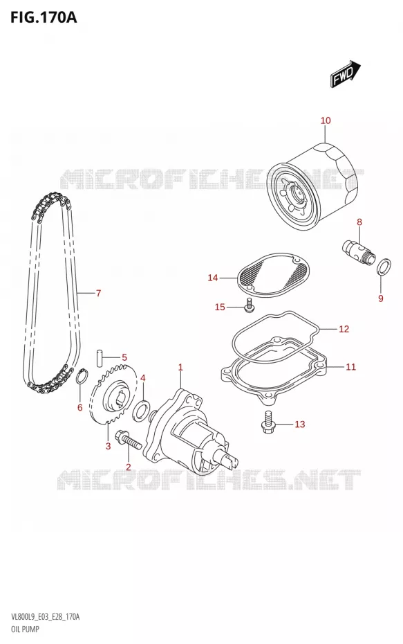 POMPE A HUILE Suzuki MOTO 800 BOULEVARD 2019  VL800 2019 L9 (E28)