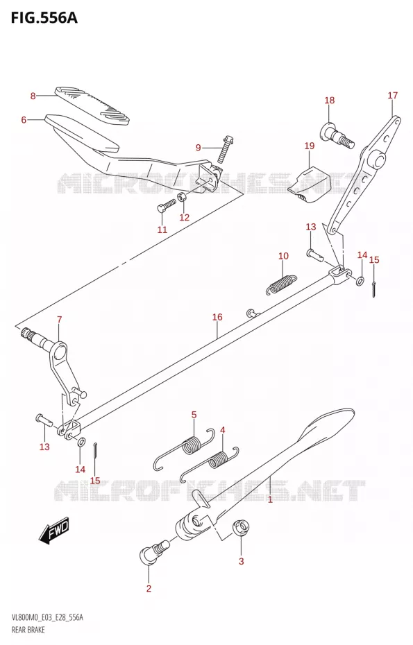FREIN ARRIERE Suzuki MOTO 800 BOULEVARD 2020  VL800 2020 M0 (E28)