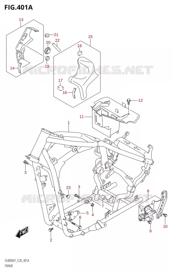 CADRE Suzuki MOTO 800 BOULEVARD 2021  VL800 2021 M1 (E28)