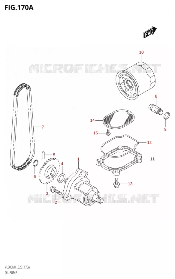 POMPE A HUILE Suzuki MOTO 800 BOULEVARD 2021  VL800 2021 M1 (E28)
