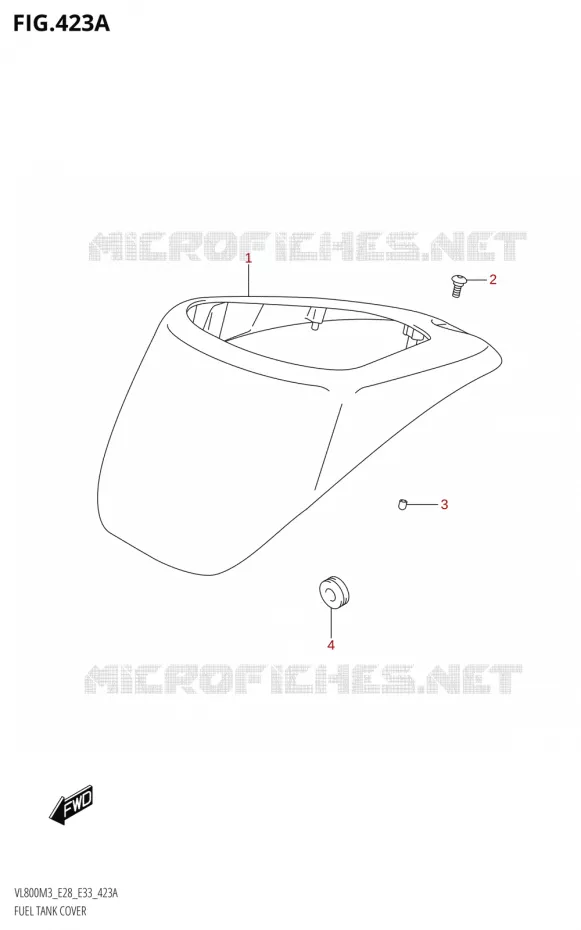 COUVRE RESERVOIR Suzuki MOTO 800 BOULEVARD 2023  VL800 2023 M3 (E28)