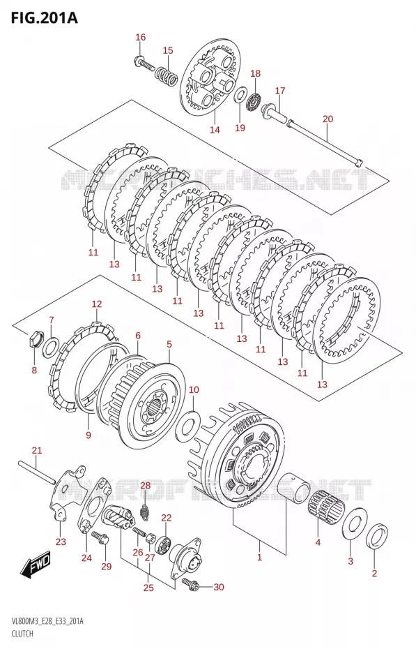 EMBRAYAGE Suzuki MOTO 800 BOULEVARD 2023  VL800 2023 M3 (E28)