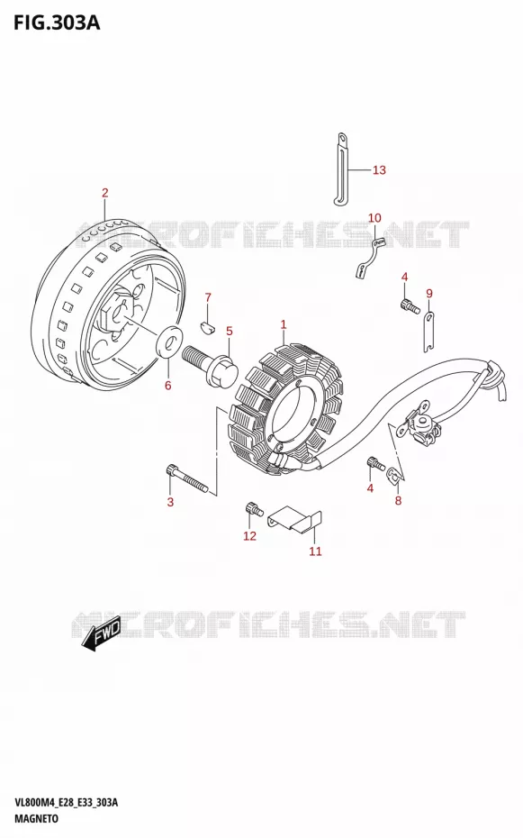 ALLUMAGE ROTOR - STATOR Suzuki MOTO 800 BOULEVARD 2024  VL800 2024 M4 (E28)