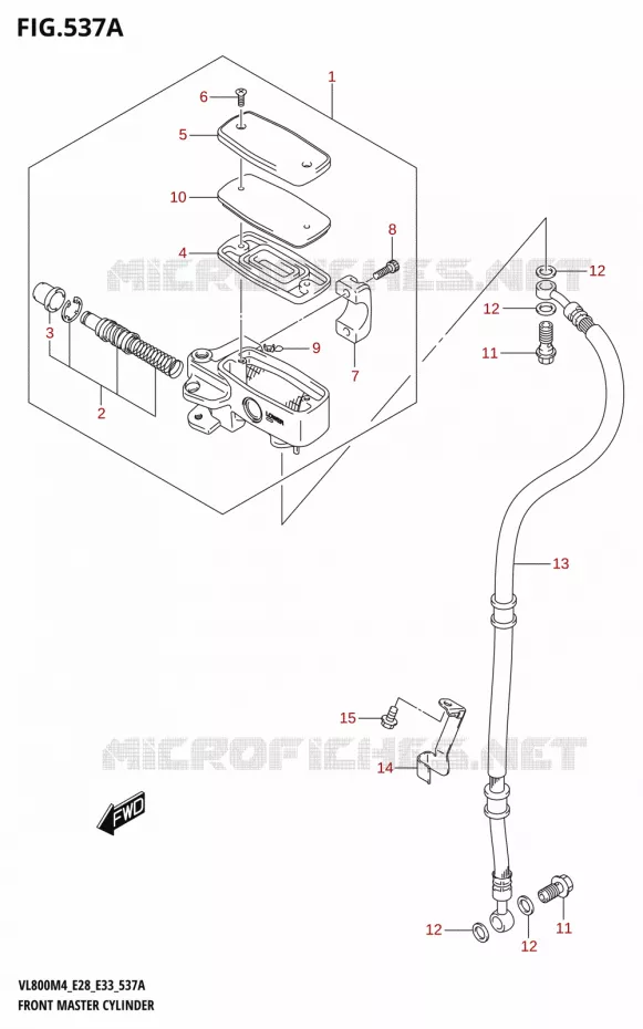 MAITRE CYLINDRE AVANT Suzuki MOTO 800 BOULEVARD 2024  VL800 2024 M4 (E28)