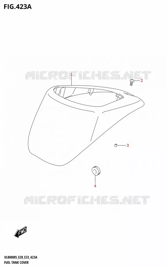 COUVRE RESERVOIR Suzuki MOTO 800 BOULEVARD 2025  VL800 2025 M5 (E28)
