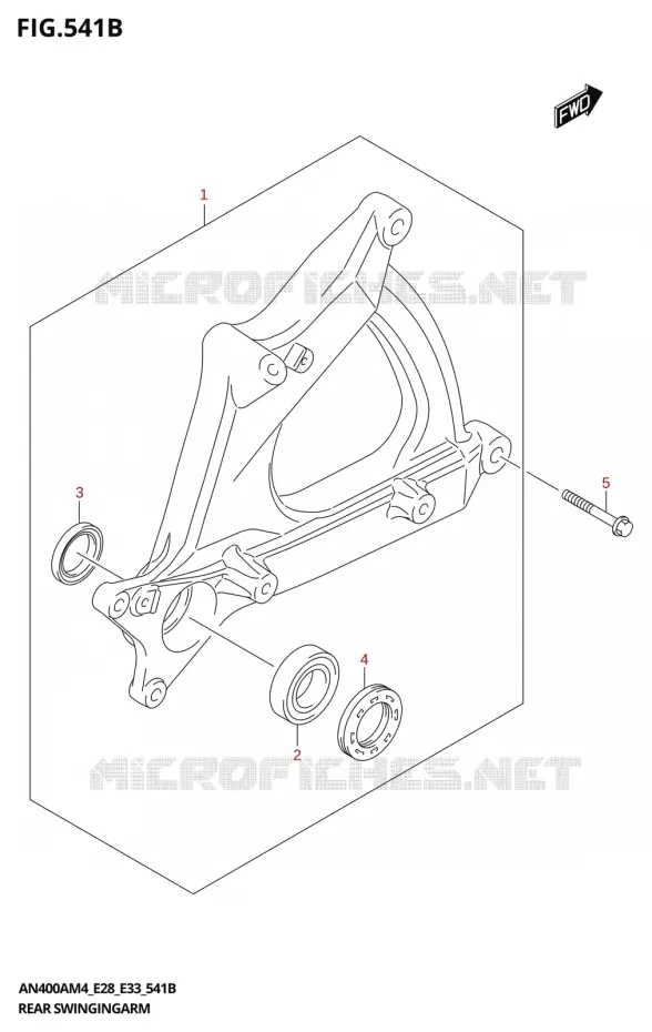 BRAS OSCILLANT Suzuki SCOOTER 400 BURGMAN 2024  AN400A 2024 M4 (E28)
