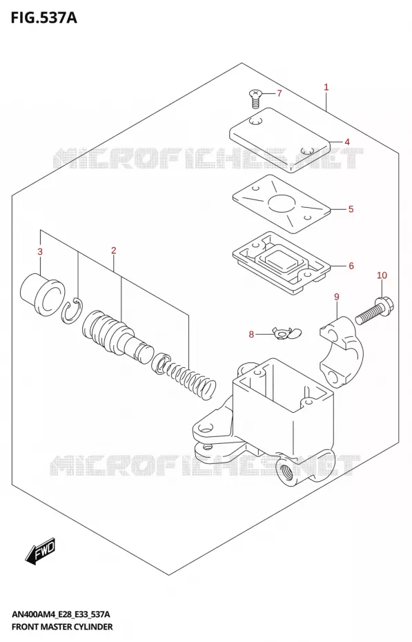 MAITRE CYLINDRE AVANT Suzuki SCOOTER 400 BURGMAN 2024  AN400A 2024 M4 (E28)