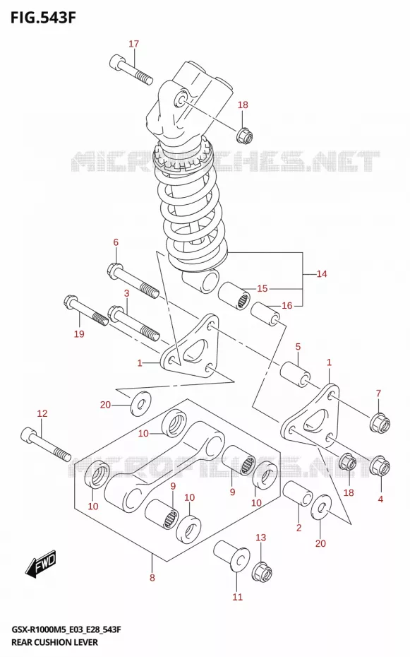 BIELLETTE DE SUSPENSION ARRIERE (GSX-R1000RZA) Suzuki MOTO 1000 GSX-R 2025  GSX-R1000A 2025 M5 (E28)