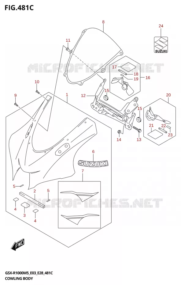 CARENAGES (GSX-R1000RZA) Suzuki MOTO 1000 GSX-R 2025  GSX-R1000A 2025 M5 (E28)