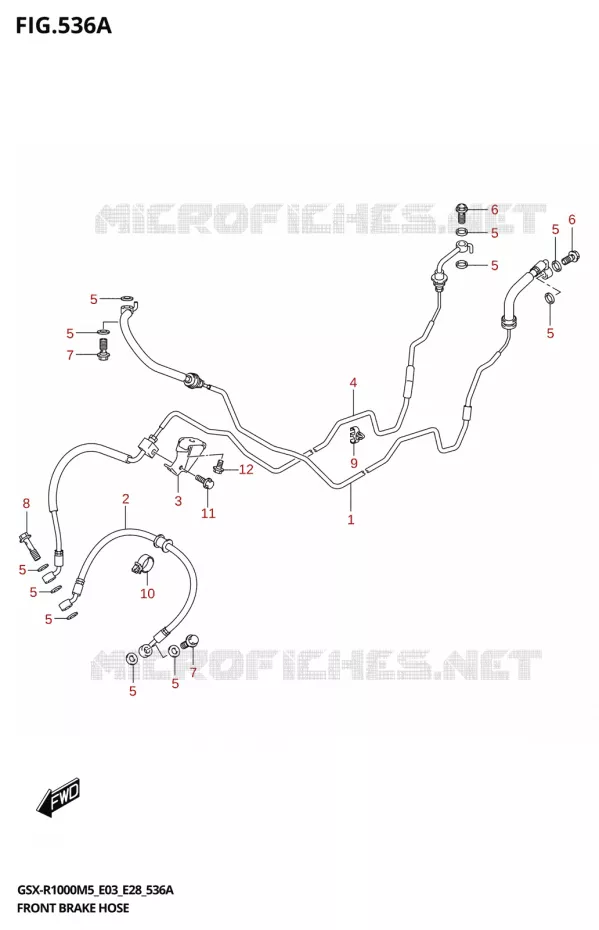 DURITE DE FREIN AVANT (GSX-R1000A) Suzuki MOTO 1000 GSX-R 2025  GSX-R1000A 2025 M5 (E28)