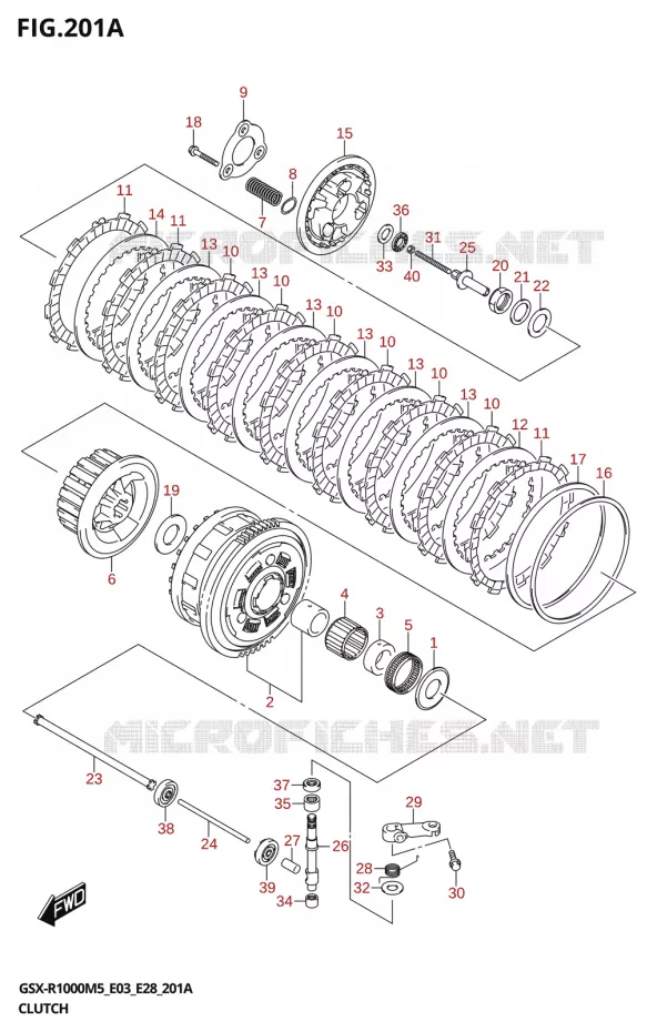 EMBRAYAGE Suzuki MOTO 1000 GSX-R 2025  GSX-R1000A 2025 M5 (E28)