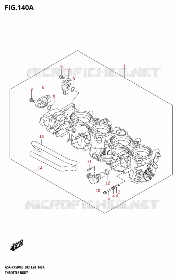 CORPS DE PAPILLON (E03,E28) Suzuki MOTO 750 GSX-R 2025  GSX-R750 2025 M5 (E28)