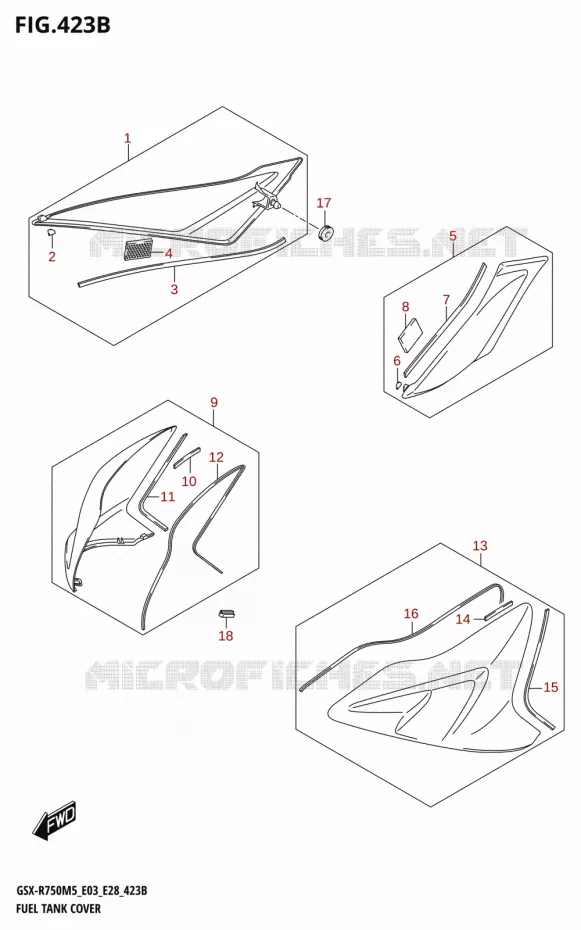 COUVRE RESERVOIR (GSX-R750Z) Suzuki MOTO 750 GSX-R 2025  GSX-R750 2025 M5 (E28)