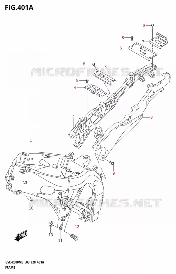 CADRE Suzuki MOTO 600 GSX-R 2025  GSX-R600 2025 M5 (E28)