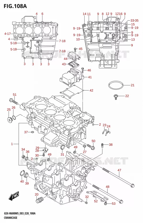 CARTERS MOTEUR Suzuki MOTO 600 GSX-R 2025  GSX-R600 2025 M5 (E28)