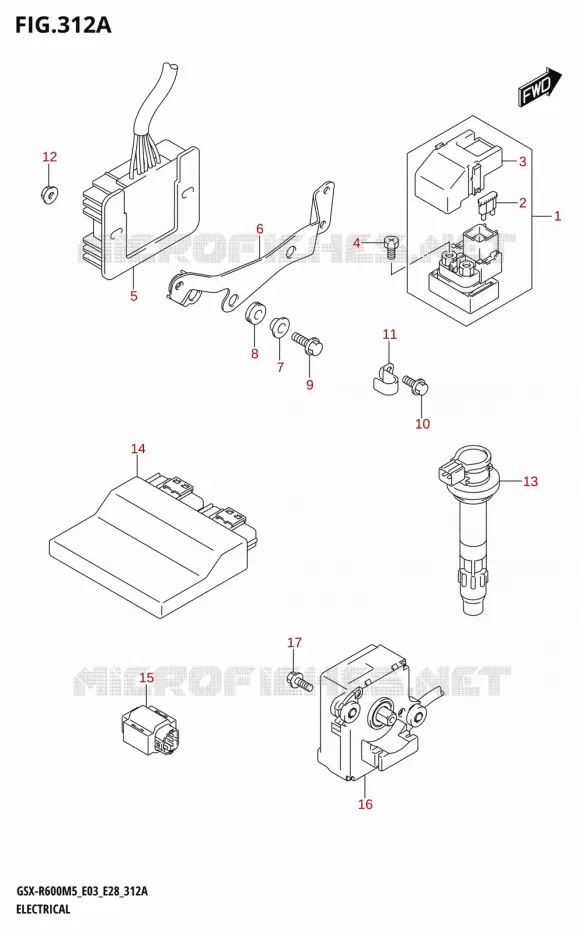 PARTIE ELECTRIQUE (E33) Suzuki MOTO 600 GSX-R 2025  GSX-R600 2025 M5 (E28)