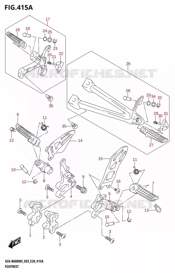 REPOSE PIEDS Suzuki MOTO 600 GSX-R 2025  GSX-R600 2025 M5 (E28)
