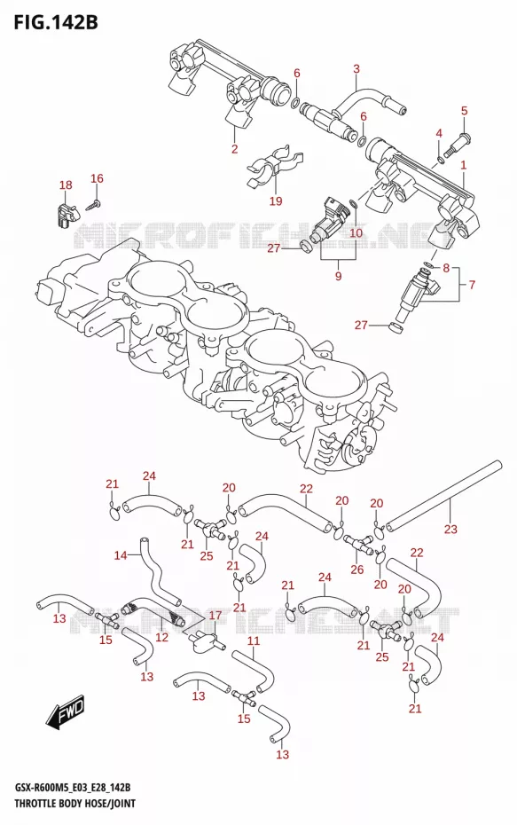 SYSTÈME D'INJECTION (E33) Suzuki MOTO 600 GSX-R 2025  GSX-R600 2025 M5 (E28)