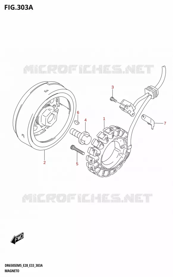 ALLUMAGE ROTOR - STATOR Suzuki MOTO 650 DR 2025  DR650SE 2025 M5 (E28)