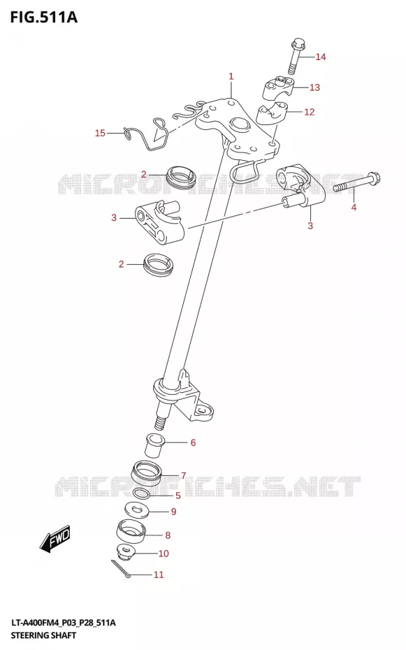 COLONNE DE DIRECTION Suzuki QUAD 400 KINGQUAD 2024  LT-A400F 2024 M4 (P28)