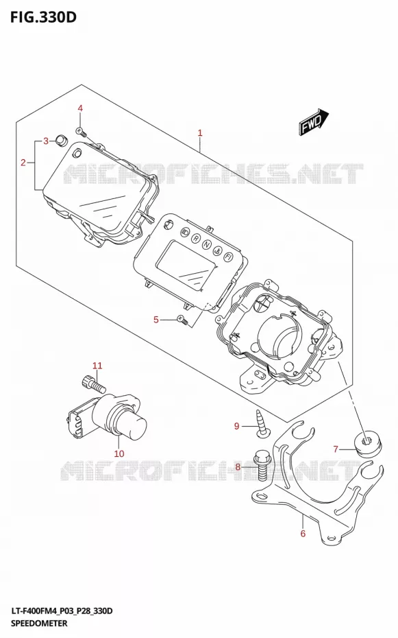 COMPTEUR (LT-F400F:(P28)) Suzuki QUAD 400 KINGQUAD 2024  LT-F400F 2024 M4 (P28)