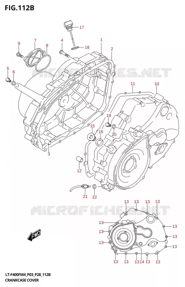 COUVERCLES DE CARTERS Suzuki QUAD 400 KINGQUAD 2024  LT-F400F 2024 M4 (P28)