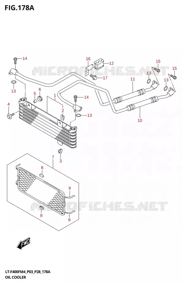 RADIATEUR D'HUILE Suzuki QUAD 400 KINGQUAD 2024  LT-F400F 2024 M4 (P28)