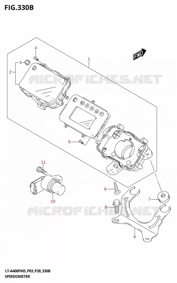 COMPTEUR (P03) Suzuki QUAD 400 KINGQUAD 2025  LT-A400F 2025 M5 (P28)