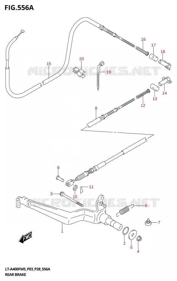 FREIN ARRIERE Suzuki QUAD 400 KINGQUAD 2025  LT-A400F 2025 M5 (P28)