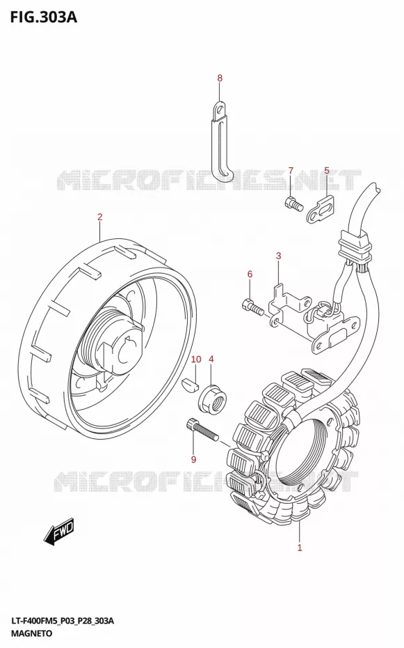 ALLUMAGE ROTOR - STATOR Suzuki QUAD 400 KINGQUAD 2025  LT-F400F 2025 M5 (P28)