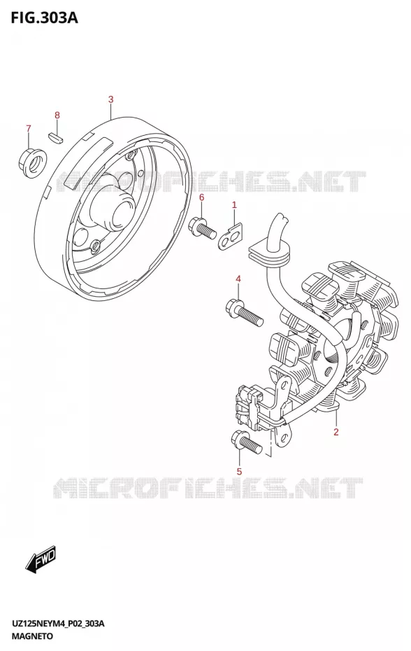 ALLUMAGE ROTOR - STATOR Suzuki SCOOTER 125 ADDRESS 2024  UZ125NEY 2024 M4 (P19)