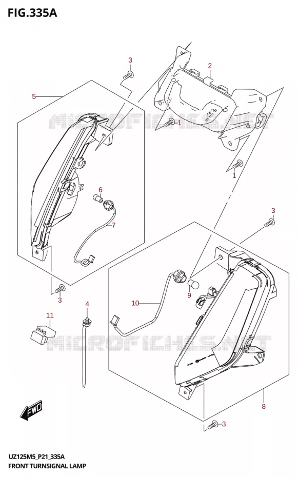 CLIGNOTANTS AVANT Suzuki SCOOTER 125 ADDRESS 2025  UZ125M5 P21 2025 M5 (P21)