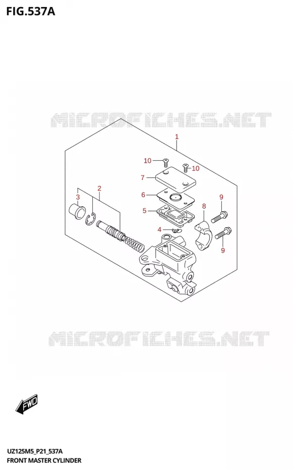 MAITRE CYLINDRE AVANT Suzuki SCOOTER 125 ADDRESS 2025  UZ125M5 P21 2025 M5 (P21)