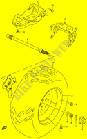 ROUE ARRIERE GAUCHE (MODELE K1/K2) pour Suzuki QUADMASTER 500 1998