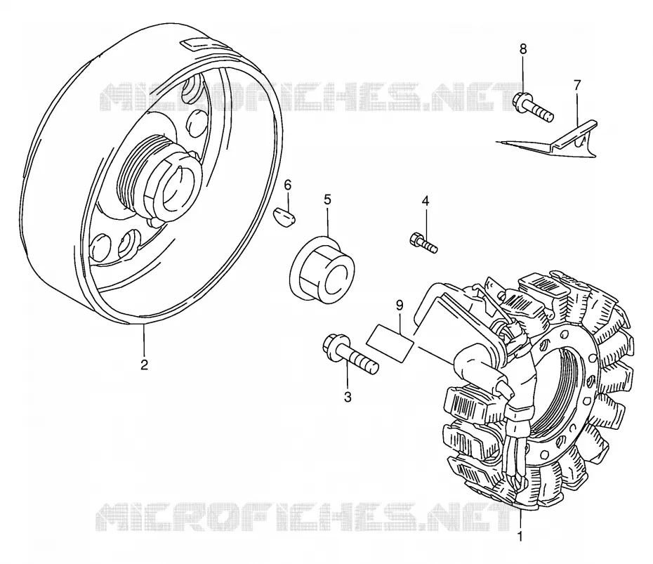 ALLUMAGE ROTOR - STATOR Suzuki QUAD 250 OZARK 2002  LT-F250FK2(E24)