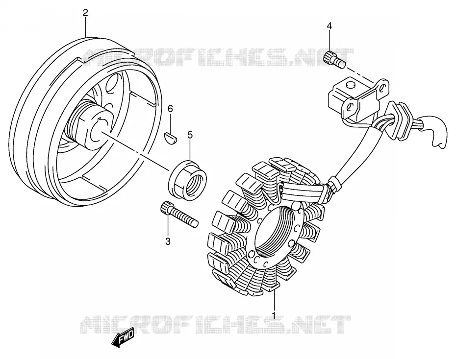 ALLUMAGE ROTOR - STATOR Suzuki QUAD 250 OZARK 2005  LT-F250K5(E3/E28)