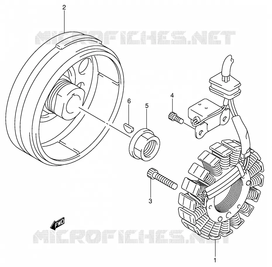 ALLUMAGE ROTOR - STATOR Suzuki QUAD 250 QUADSPORT 2007  LT-Z250K7(E19)