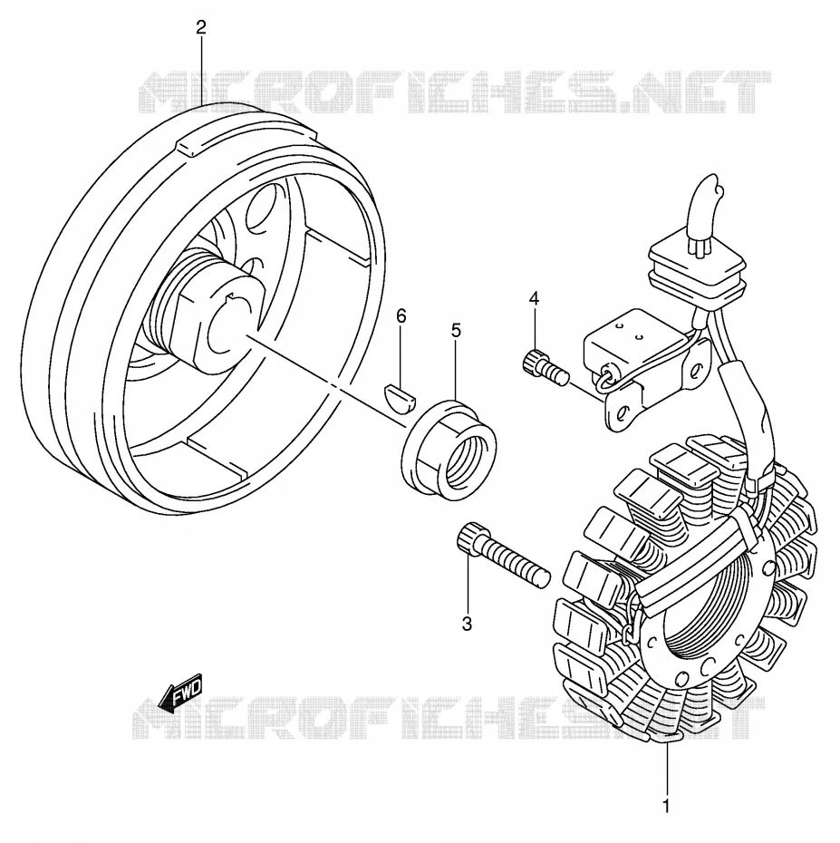 ALLUMAGE ROTOR - STATOR Suzuki QUAD 250 QUADSPORT 2007  LT-Z250K7(E28/E33)