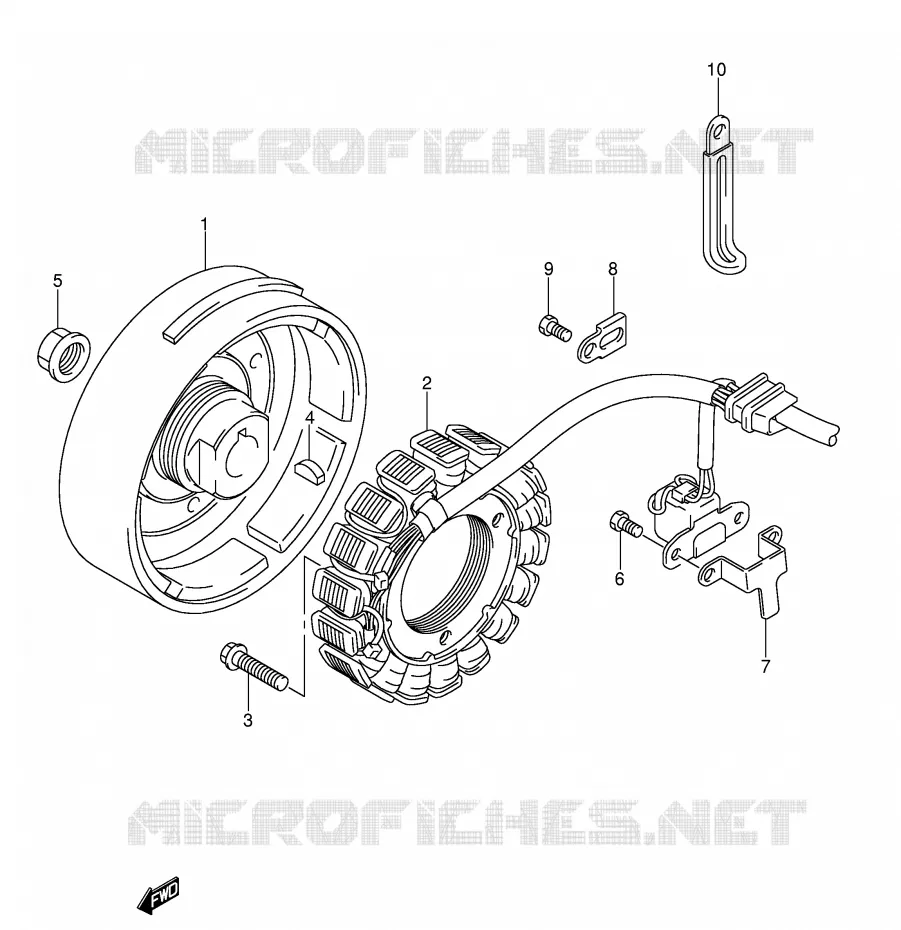 ALLUMAGE ROTOR - STATOR Suzuki QUAD 400 EIGER 2002  LT-F400K2(E24)