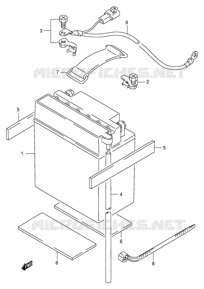 BATTERIE Suzuki QUAD 160 OZARK 1997  LT-F160V(P24)