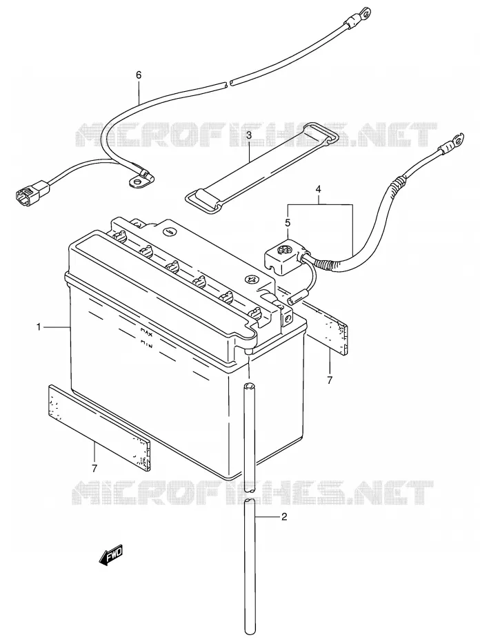 BATTERIE Suzuki QUAD 250 KINGQUAD 1996  LT-F4WDT(E28)