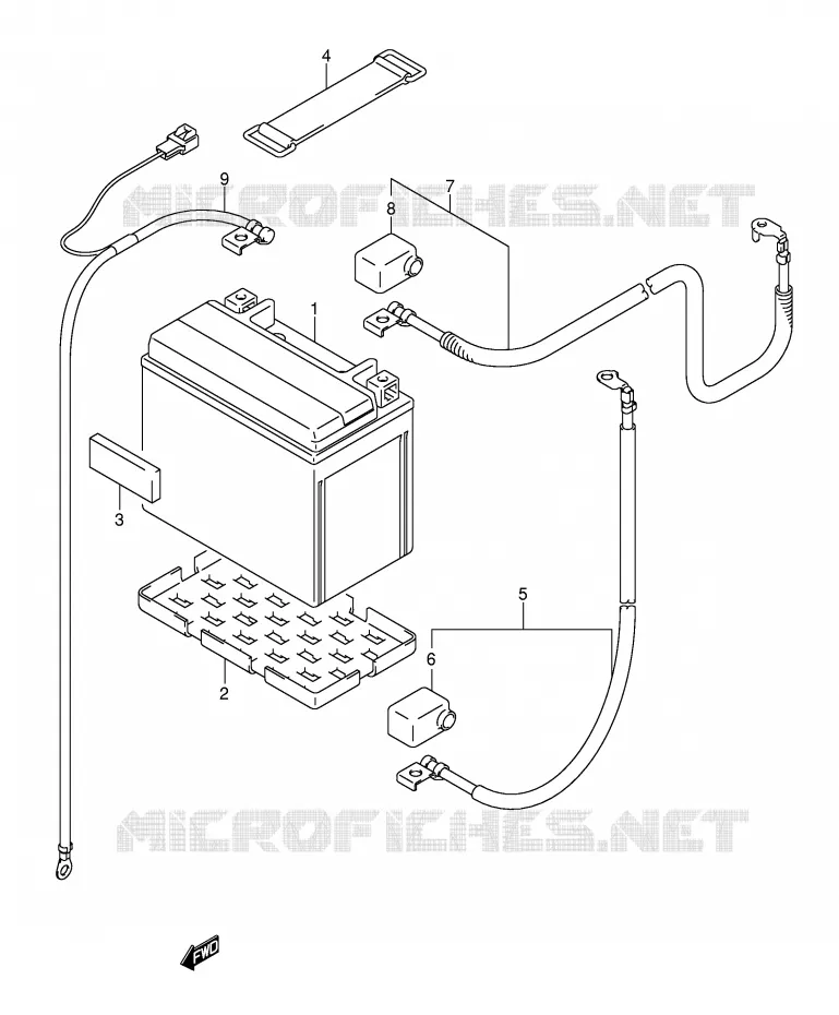 BATTERIE Suzuki QUAD 250 OZARK 2003  LT-F250K3(E17)