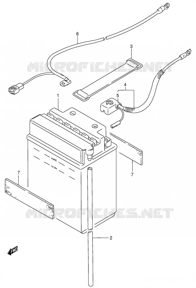 BATTERIE Suzuki QUAD 300 KINGQUAD 2004  LT-F300FK4(E24)