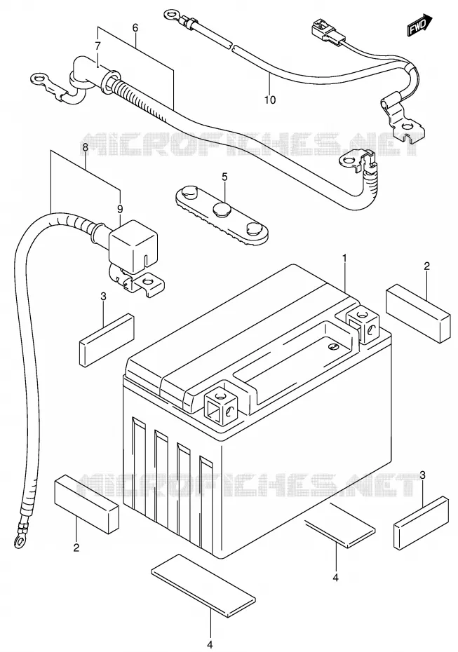 BATTERIE Suzuki QUAD 400 QUADSPORT 2007  LT-Z400K7(E3/E28)